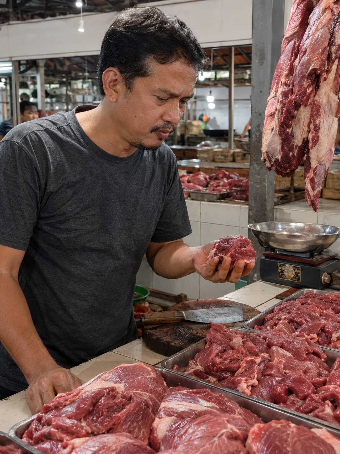 Ilustrasi memilih kualitas daging
